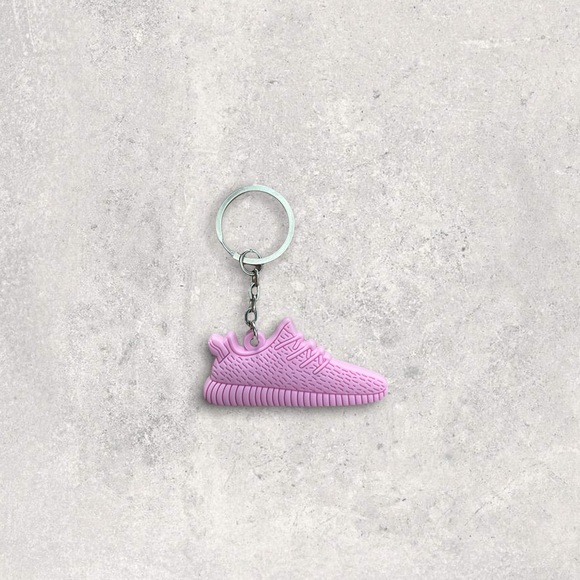Accessories - NEW Pink Yeezy Sneaker Silicone Metal Keychain